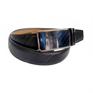 Nwot Mens Mio Marino Collection Ratchet Black Leather Belt 1inw Adjustable With